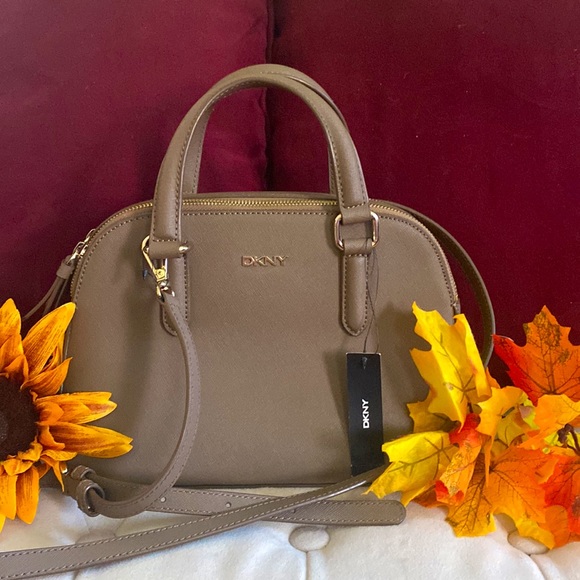 DKNY Bryant Dome Satchel + Crossbody, Khaki - Picture 12 of 12